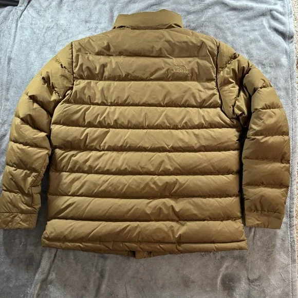 The North Face 550 Puffer Jacket Men's XL Brown Goose Down Pockets Utility Ski - Picture 2 of 15